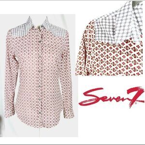 SECEN Women’s Small Cotton Long Sleeve Blouse Western Boho Cowgirl Appeal